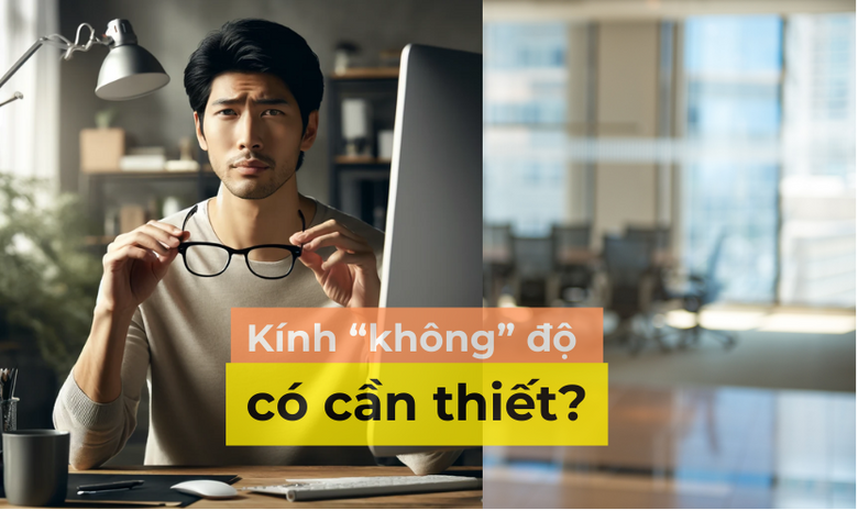 Có nên đeo kính không độ khi ngồi máy tính