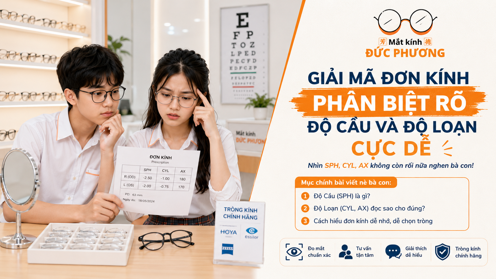 Kính chống ánh sáng xanh — Mắt kính Đức Phương Sóc Trăng