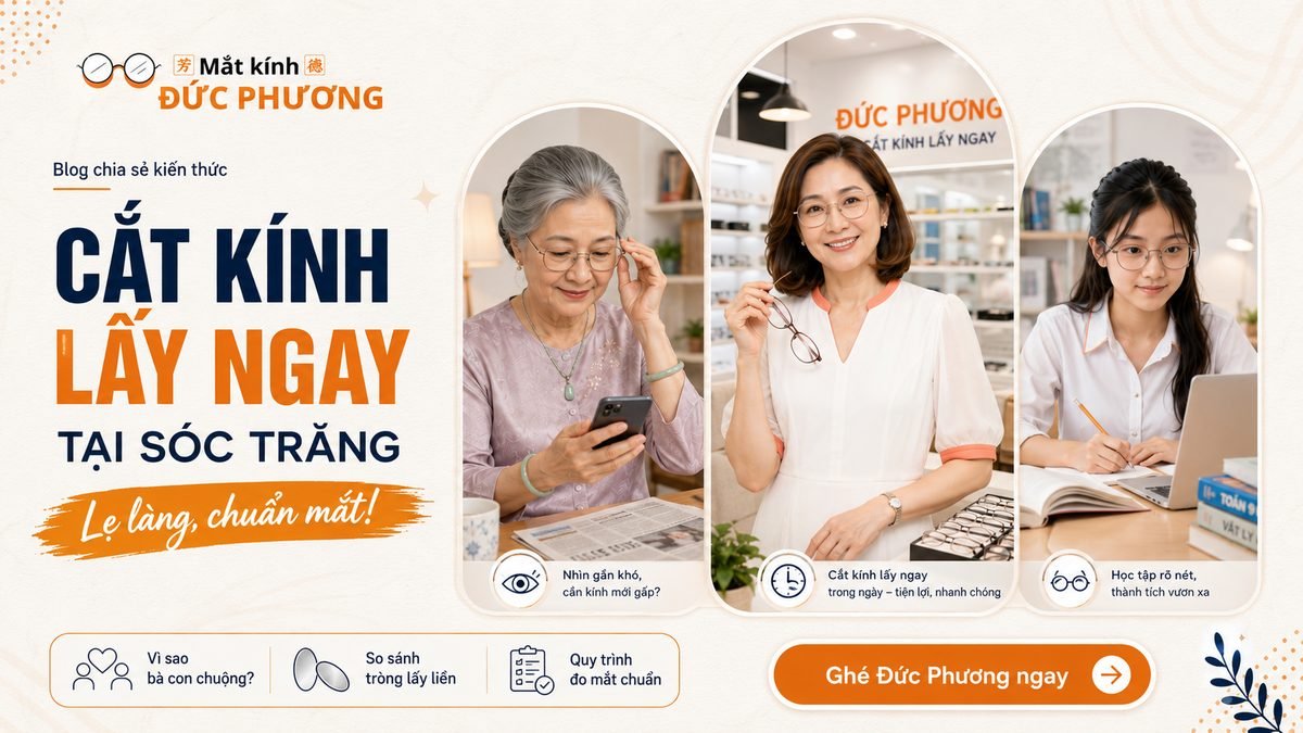 Cắt kính lấy ngay tại Sóc Trăng: Lẹ làng, chuẩn mắt!