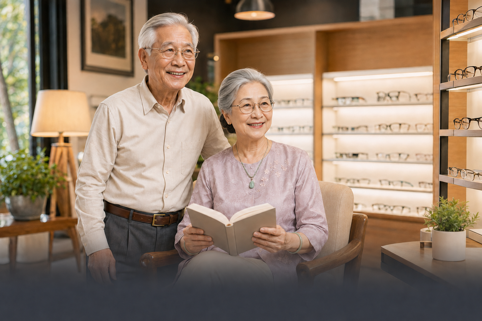Kính đa tròng cho khách hàng trung niên và lớn tuổi
