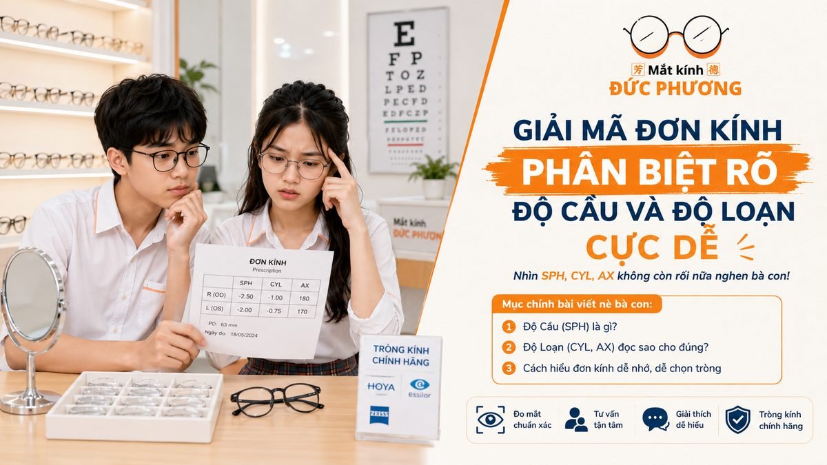 Giải mã đơn kính: Phân biệt rõ Độ Cầu và Độ Loạn cực dễ