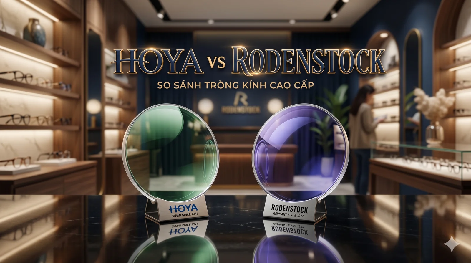 So sánh tròng kính Hoya và Rodenstock: