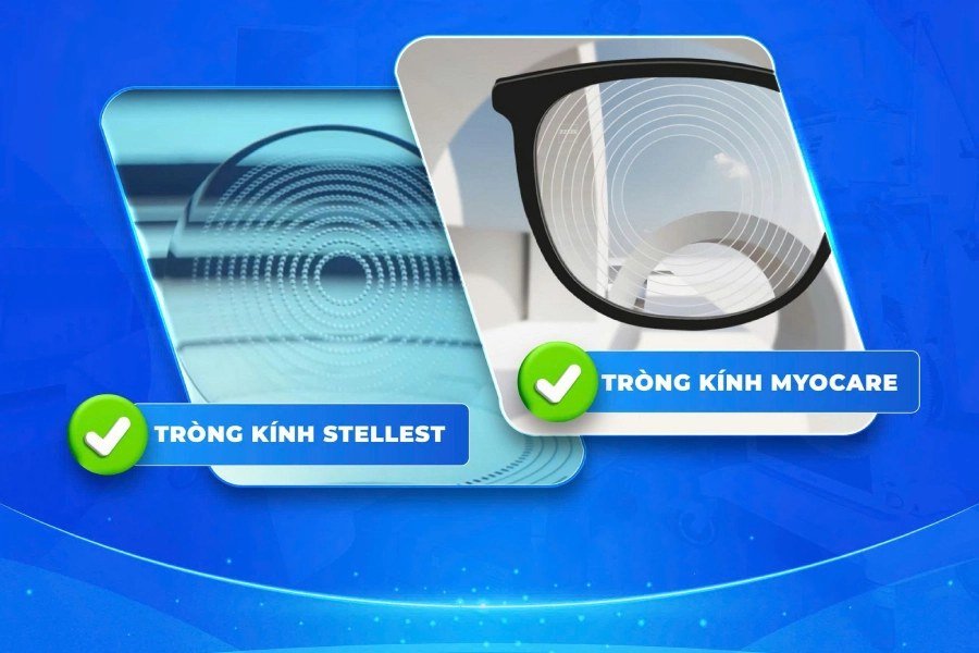 So sánh tròng kính kiểm soát cận thị Essilor Stellest và ZEISS MyoCare