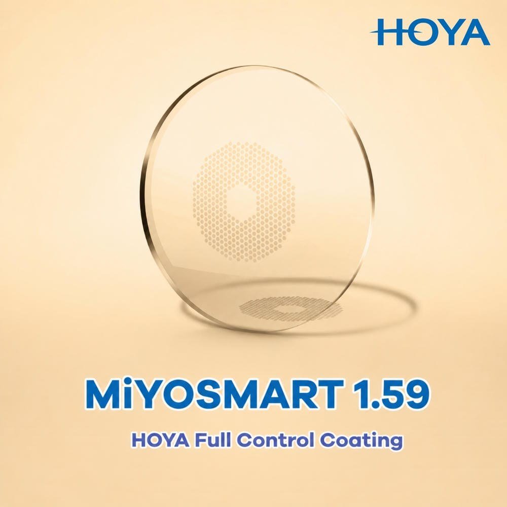 Tròng kính HOYA MiYOSMART chiết suất 1.59 với lớp phủ Full Control